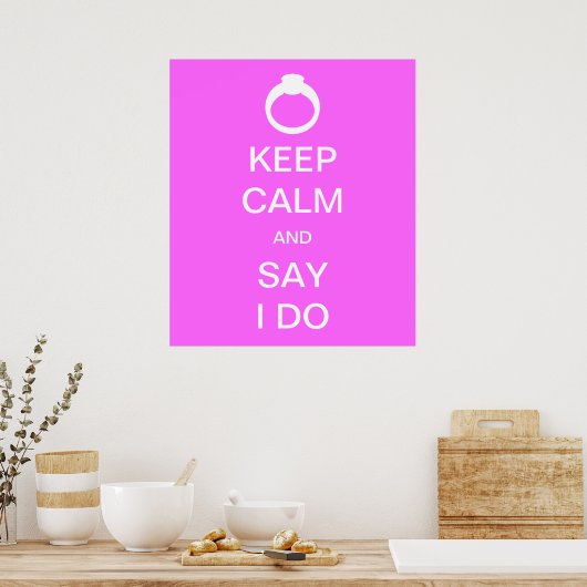 Behalt Calm Bridal Poster (Küche)