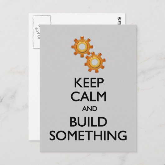 Behalt Calm Build Etwas Postkarte (Vorne/Hinten)