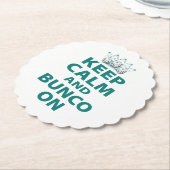 Behalt Calm Bunco auf Retro Funny Dice Blau Untersetzer (angewinkelt)