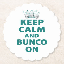 Behalt Calm Bunco auf Retro Funny Dice Blau
