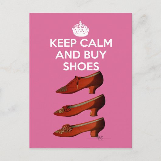 Behalt Calm Buy Shoes 2 Postkarte (Vorderseite)