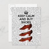 Behalt Calm Buy Shoes Postkarte (Vorne/Hinten)
