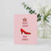 Behalt Calm & Buy Shoes Postkarte (Stehend Vorderseite)