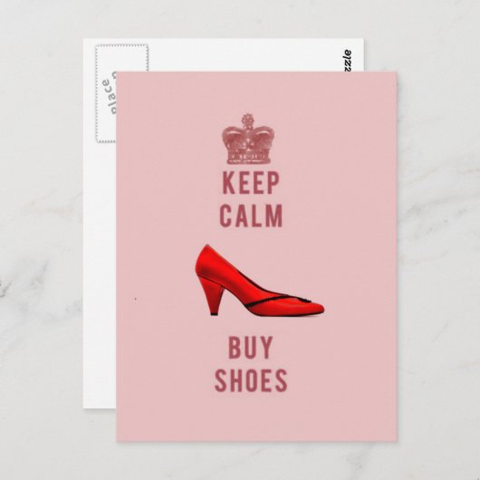 Behalt Calm & Buy Shoes Postkarte (Vorne/Hinten)