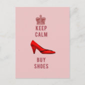 Behalt Calm & Buy Shoes Postkarte (Vorderseite)