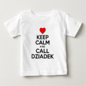 Behalt Calm Call Dziadek Baby T-shirt (Vorderseite)