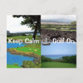 Behalt Calm Carry auf Golf Hawaii Postkarte (Vorderseite)