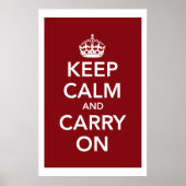 Behalt Calm Carry auf Poster (Vorne)