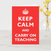 Behalt Calm & Carry beim Unterrichten Karte (Gelbe Blume)