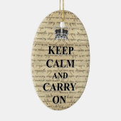 Behalt Calm & Carry on Keramik Ornament (Rechts)