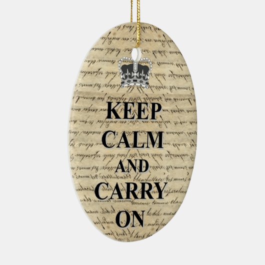 Behalt Calm & Carry on Keramik Ornament (Rechts)