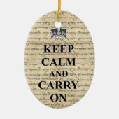 Behalt Calm & Carry on Keramik Ornament (Vorne)