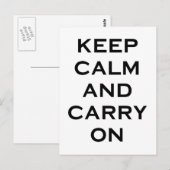 Behalt Calm Carry on Postkarte (Vorne/Hinten)