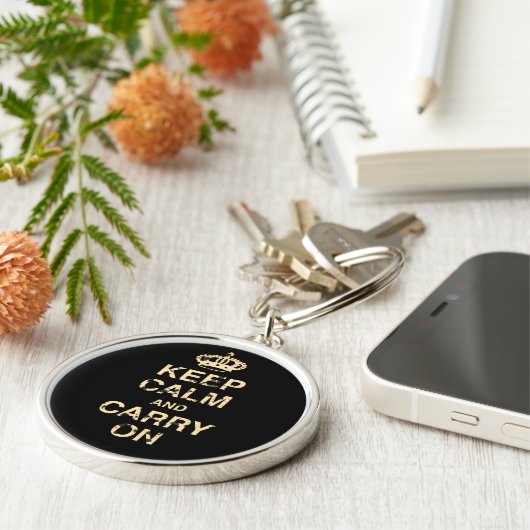 Behalt Calm Carry on Schlüsselanhänger (Seite)