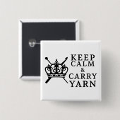 Behalt Calm Carry Yarn ・ Handwerk Button (Vorne & Hinten)