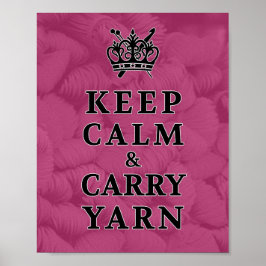Behalt Calm Carry Yarn ・ Strick Crochet Crafts Poster