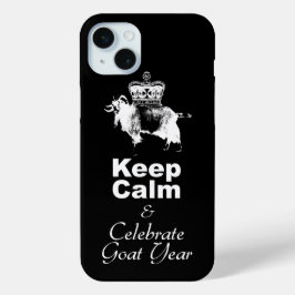Behalt Calm Celebrate Goat Year Black iPhone Case