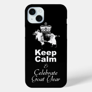 Behalt Calm Celebrate Goat Year Black iPhone Case