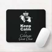 Behalt Calm Celebrate Goat Year Black Mouse Pad Mousepad (Mit Mouse)