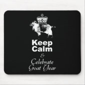 Behalt Calm Celebrate Goat Year Black Mouse Pad Mousepad (Vorne)