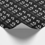 Behalt Calm Celebrate Goat Year Black Wrapping Pap Geschenkpapier (Ecke)