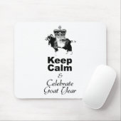 Behalt Calm Celebrate Goat Year White Mouse Pad Mousepad (Mit Mouse)