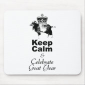 Behalt Calm Celebrate Goat Year White Mouse Pad Mousepad (Vorne)