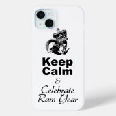 Behalt Calm Celebrate Ram Year iPhone Case (Rückseite)