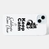 Behalt Calm Celebrate Ram Year iPhone Case (Rückseite (Horizontal))