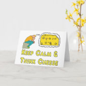 Behalt Calm Cheese Pun Karte (Gelbe Blume)