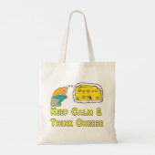 Behalt Calm Cheese Pun Tragetasche (Rückseite)