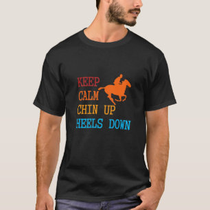 Behalt Calm Chin Auf Heelsen Abends Sonnenanbetung T-Shirt