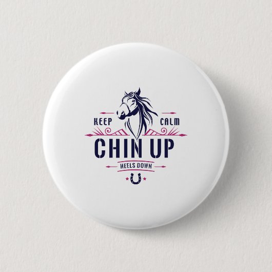 Behalt Calm Chin Up Heelse Reiten - Ho Button (Vorderseite)