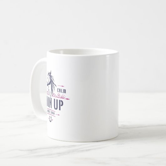 Behalt Calm Chin Up Heelse Reiten - Ho Kaffeetasse (Vorderseite Links)