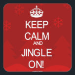 Behalt Calm Christmas Jingle Rot Aufkleber<br><div class="desc">Behalt ruhige Weihnachtsaufkleber von DatesDuJour. Markieren Sie diesen Shop und kaufen Sie direkt bei DatesDuJour für die besten Schnäppchen.</div>