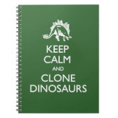 Behalt Calm Clone Dinosaurier Notizblock (Vorderseite)
