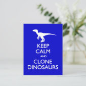Behalt Calm Clone Dinosaurier Postkarte (Stehend Vorderseite)