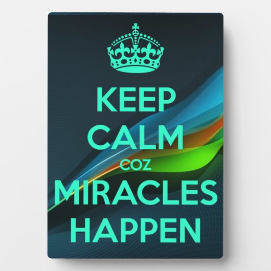 BEHALT CALM COZ MIRACLES PASSIERT FOTOPLATTE (Vorderseite)