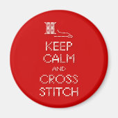 Behalt Calm Cross Stitch Magnet (Vorne)