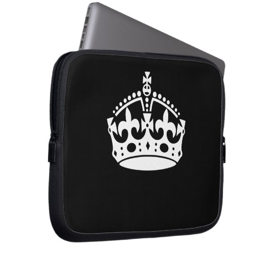 BEHALT CALM CROWN auf Black Customize This! Laptopschutzhülle (Vorne Rechts)