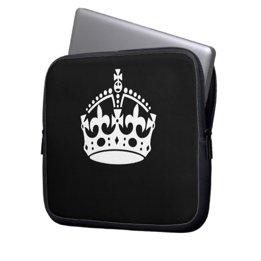 BEHALT CALM CROWN auf Black Customize This! Laptopschutzhülle (Vorderseite Links)