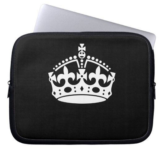 BEHALT CALM CROWN auf Black Customize This! Laptopschutzhülle (Vorderseite)