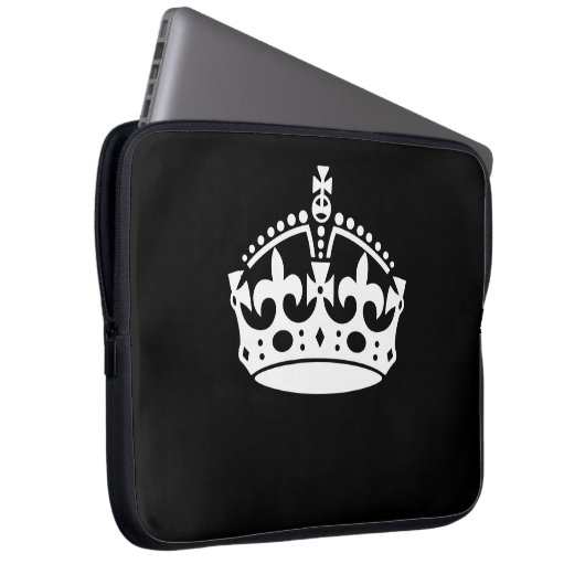 BEHALT CALM CROWN auf Black Customize This! Laptopschutzhülle (Vorne Rechts)