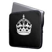 BEHALT CALM CROWN auf Black Customize This! Laptopschutzhülle (Vorderseite Links)