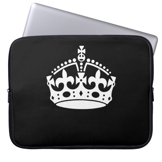 BEHALT CALM CROWN auf Black Customize This! Laptopschutzhülle (Vorderseite)