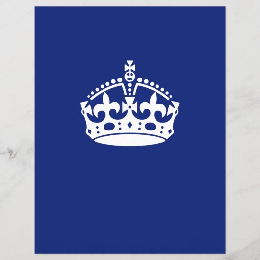 Behalt Calm Crown auf Navy Blue Flyer (Vorne)