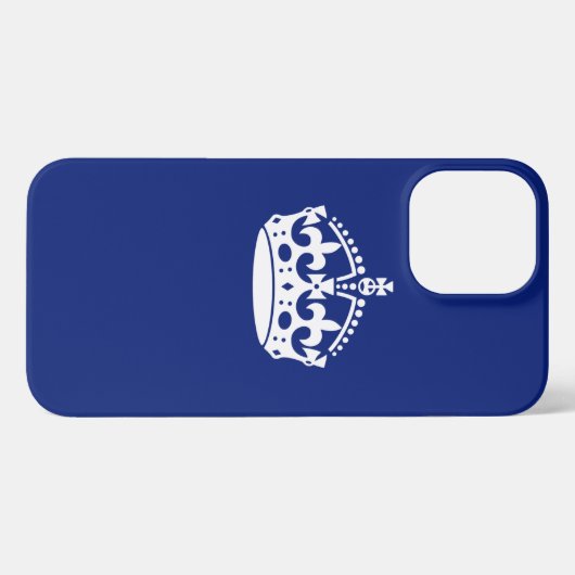Behalt Calm Crown auf Navy Blue iPhone Hülle (Rückseite (Horizontal))