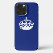 Behalt Calm Crown auf Navy Blue iPhone Hülle (Rückseite)