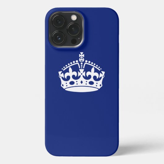 Behalt Calm Crown auf Navy Blue iPhone Hülle (Rückseite)