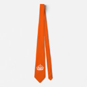 BEHALT CALM CROWN auf Orange Customizing Dies! Krawatte (Vorderseite)